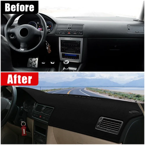 Imagen 2 del producto Para Volkswagen VW Golf 4 MK4 1997 1998 1999 2000 2001 2002 2003 alfombrilla para salpicadero de coche parasol instrumento cubierta de escritorio Accesorios