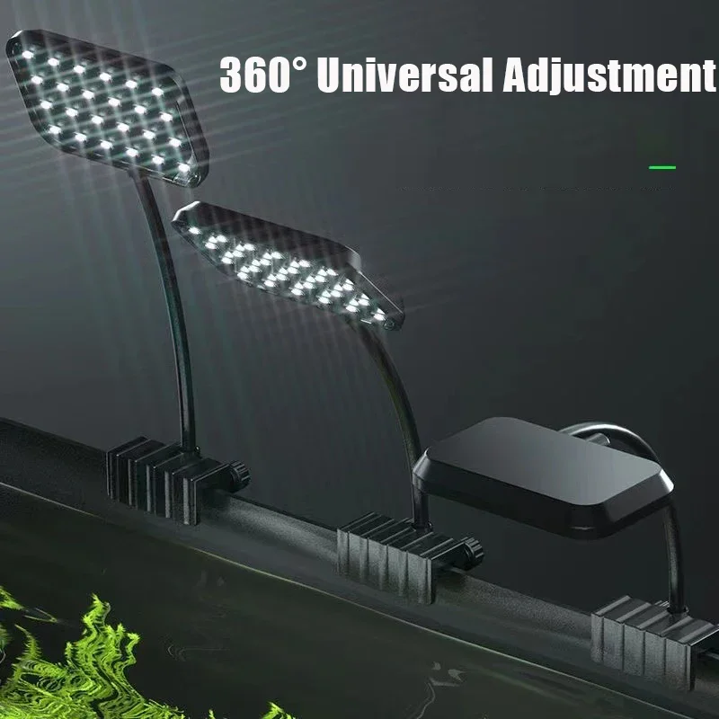 220V Aquarium LED Light Full Spectrum Water Grass High Brightness Fish Tank Aquatic Plant Clip-on Lamp Energy-saving Lighting