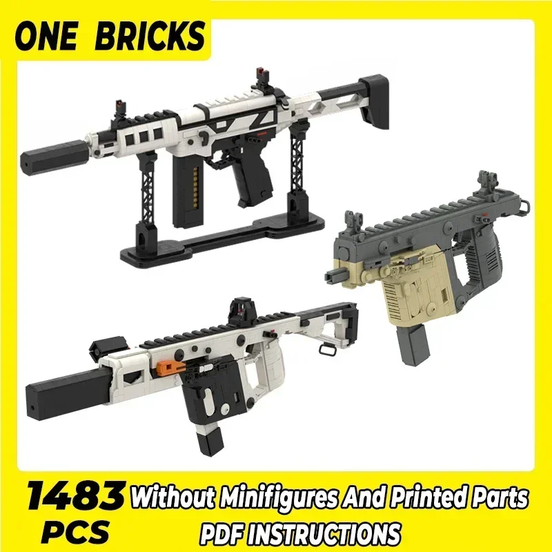 

Military Model Moc Building Bricks Submachine Gun Technology Modular Blocks Gifts Christmas Toys DIY Sets Assembly