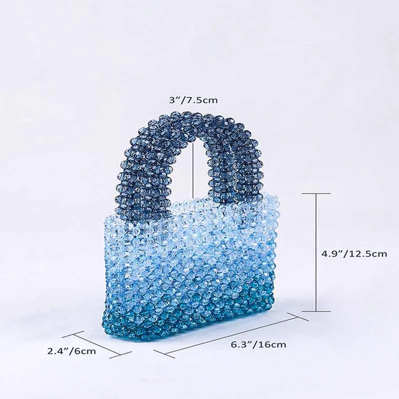 Transparent Corner Beads Acrylic Handbag Exquisite High Quality Fashion Versatile Ladies Bags Handwoven Crystal Beach Bag Summer