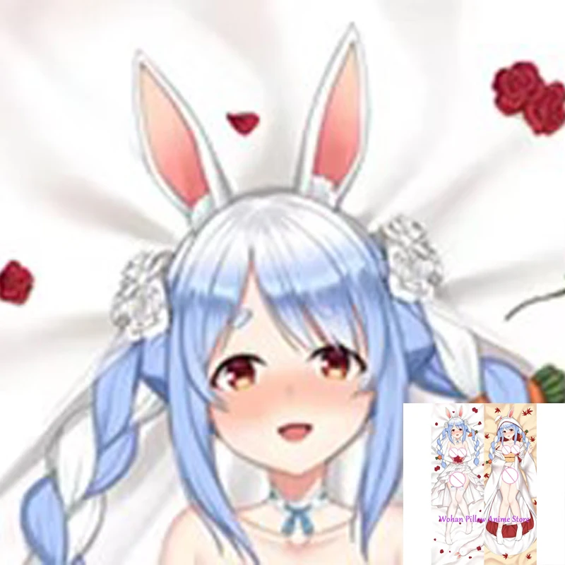 

Dakimakura Anime Pillow Cover Pekora Double Sided Print Life-size Halloween Christmas Decoration