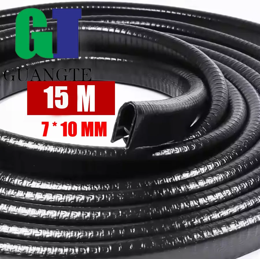 

15M 7*10MM Car Door Protector Edge Scratch Strip Anti-scratch U shaped car door edge trim profile seal strips rubber metal edge