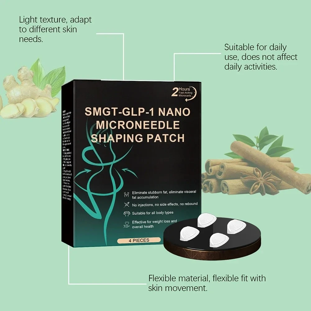 SMGT-GLP-1 Nanos Microneedles Shapeing Patch GLP-1 de larga duración Microneedlepatch Microagues ultrafinos Indoloro para hombres y mujeres