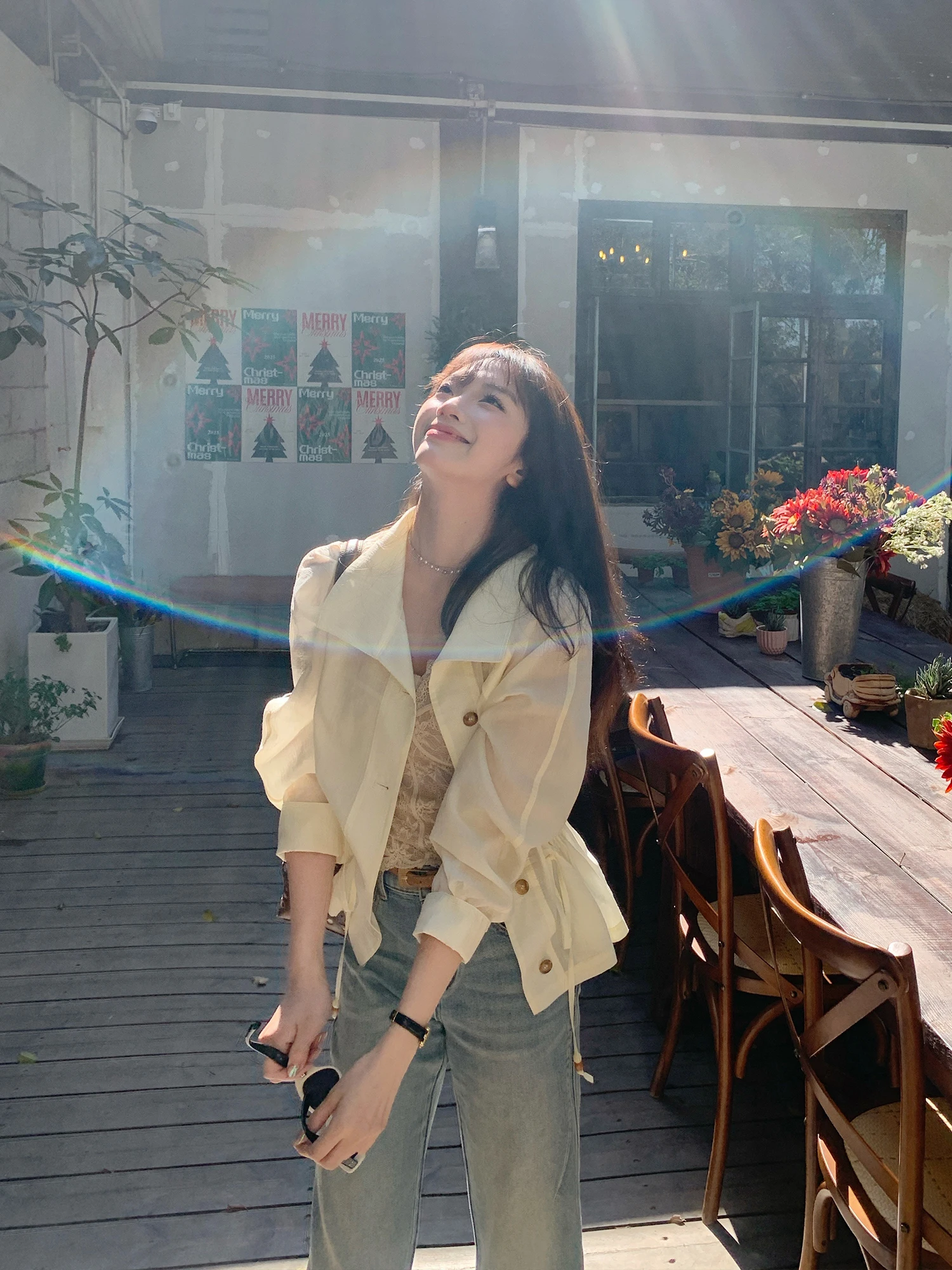 

Модная женская весенняя тонкая куртка для похудения с эффектом утяжки талии, повседневная, свободного кроя, с длинными рукавами, стандартной длины