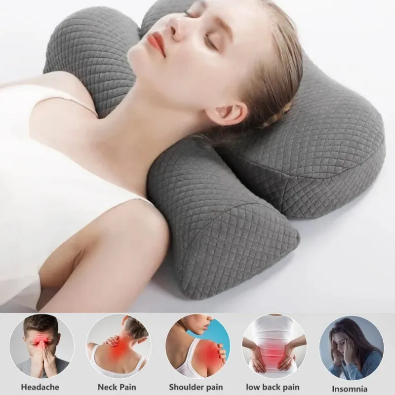 Memory Foam Pillow Orthopedic Cervical Cushion Ergonomics Massage Sleeping Pillow Neck Pain Relief Slow Rebound Cushion Bedding