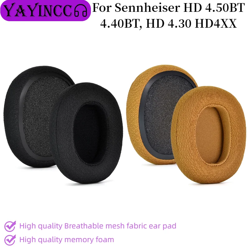 

New Arrivals Earphone Breathable mesh fabric Ear Pads For Sennheiser HD 4.50BT 4.40BT, HD 4.30 HD4XX Earpads Sponge Soft Foam
