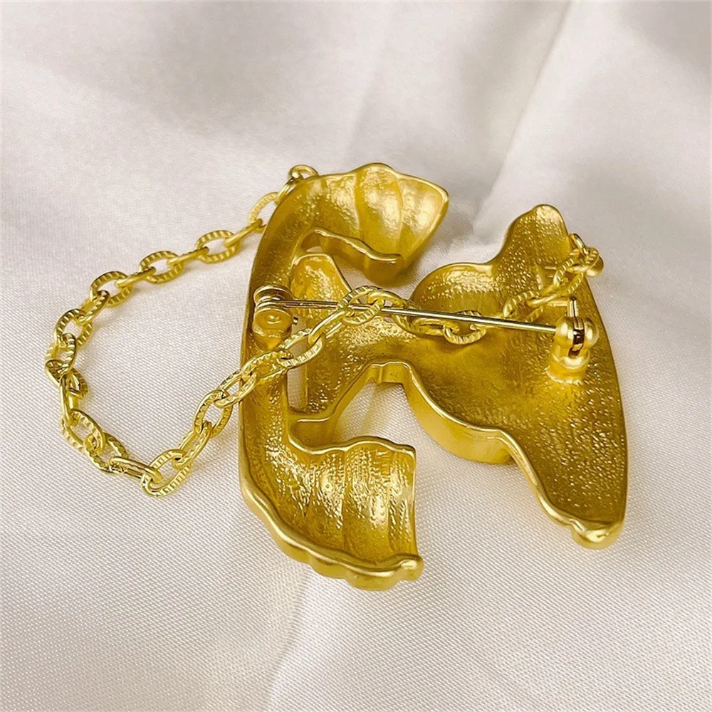 بروش هاتف للنساء من مادة السبائك ، مجوهرات رائعة ، دبوس ملابس نسائية ذو إحساس كبير ، حفلة مأدبة #5