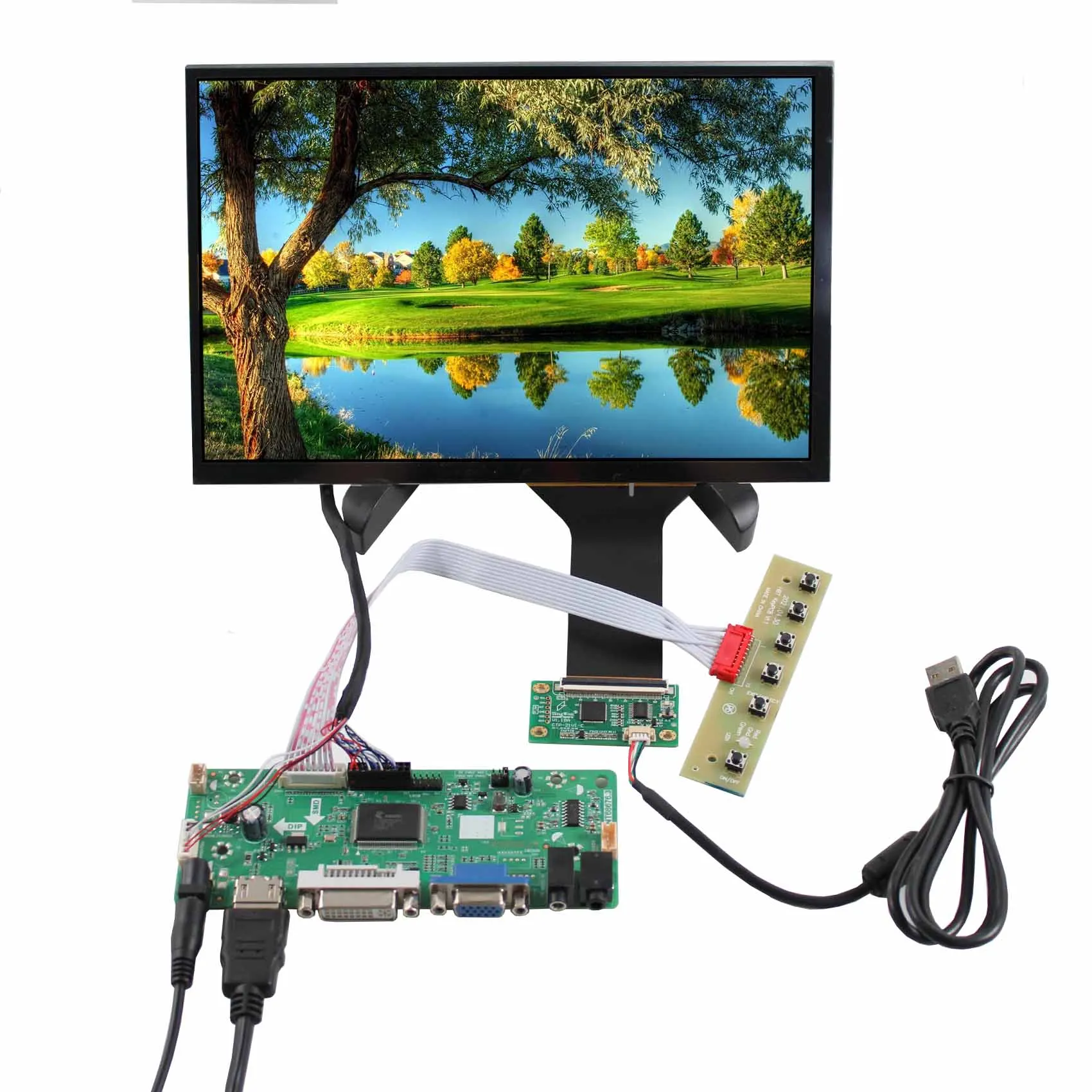 

10.1" 1280x800 Capacitive Touch Sensor IPS LCD Screen HD MI VGA DVI Audio Board