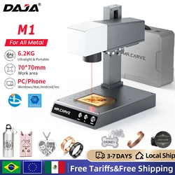 DAJA M1 Pro Fiber Laser Engraver Portable Business Marking Machine for Mobile Phone Computer Engrave All Metal Plastic Leather