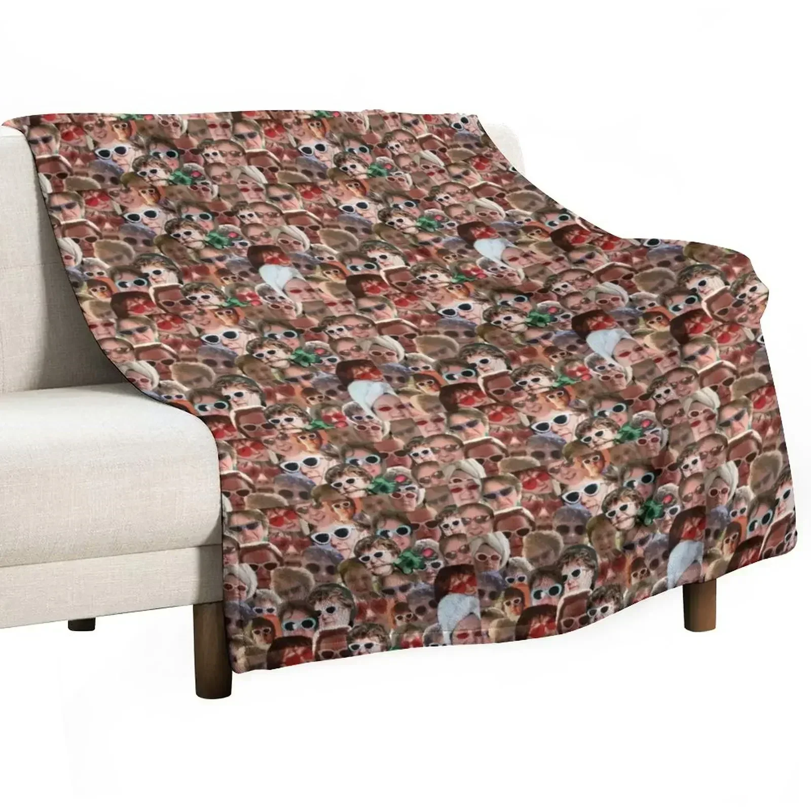 Lewis Capaldi Collage Repeat Print Throw Blanket Beautifuls Giant Sofa Bed Fashionable Thermals For Travel Sleeping Bag Blankets