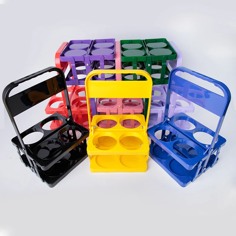 Portable Beer Storage Rack Folding Six Pack Drinks Holder Outdoor Picnic Camp Reusable Wine Carrier Bar Gathering Party Supplies