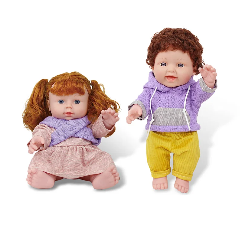 Enamel 12 Inch 30cm Imitation Reborn Doll Baby Four To Six Year Old Children's Toys with Rotatable Limbs