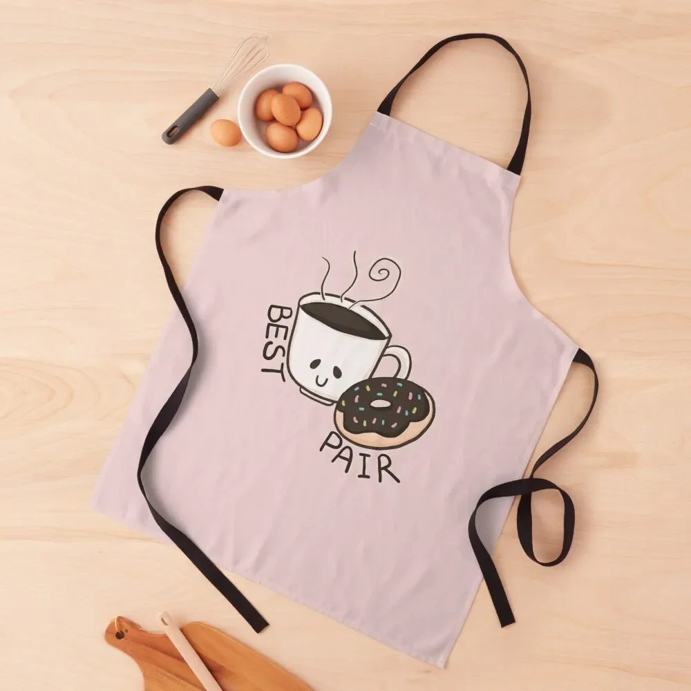 Coffee and Donut Apron men's barbecue Household Items with pockets Apron
