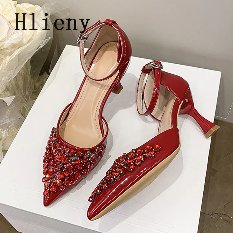 

Hlieny/Новые весенние туфли-лодочки в уличном стиле с острым носком, женские элегантные туфли-лодочки с пряжкой и ремешком на тонком высоком каблуке, вечерние туфли для стриптиза