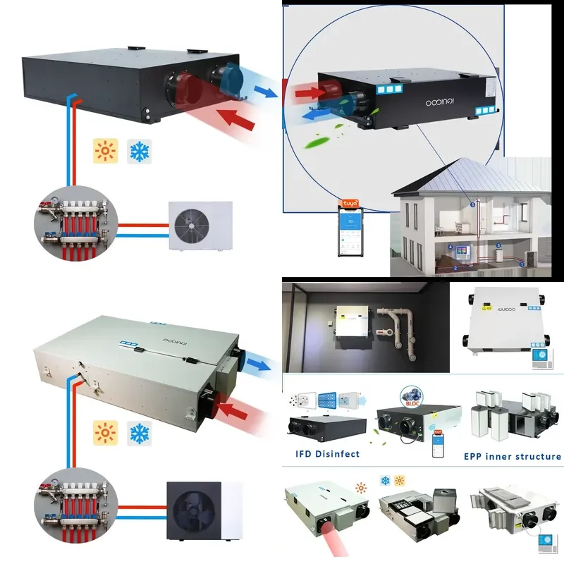 

Air to Water Heat Pump ERV HRV Heat Recovery Ventilation Machine with Electricity for Home