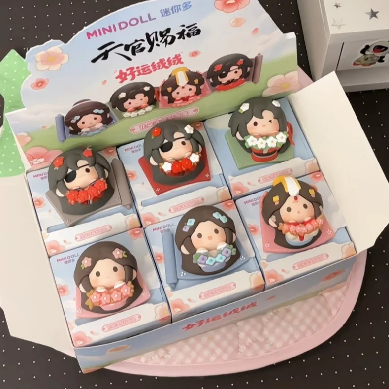 Echte Heaven Official's Blessing TGCF Lucky Fluff Blind Box Kühlschrankmagnet Anime Figur Schreibtischdekoration Sammlerstück Geschenk Spielzeug – Detail 1