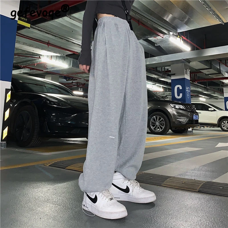 

Spring Autumn Oversized Casual Fashion Hip Hop Pants Lady High Waist Loose All-match Sweatpants Women's Clothing Female Trousers