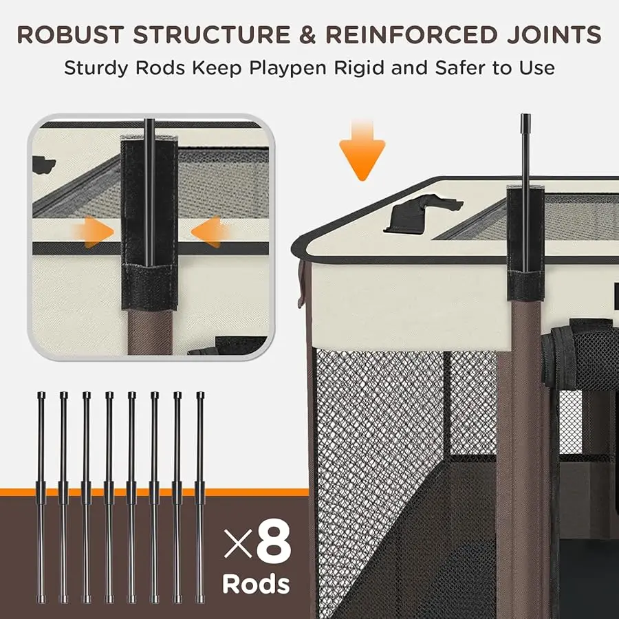 

Foldable Pet Kitten Playpen, Upgrade Waterproof Portable Cat Dog Playpen Kennel Tent for Small Dog Cat, Retractable Shade Co er,