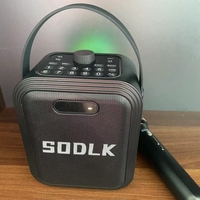 SODLK K12 30W High Power Portable Karaoke Machine with Wireless Microphones Small Bluetooth Speakers Supports AUX, USB,TF,MIC