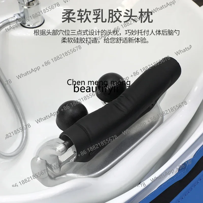 P178 سرير شامبو للتدليك الكهربائي الذكي الأوتوماتيكي، حوض سيراميك، سرير تنظيف، محل حلاقة لصالون الشعر