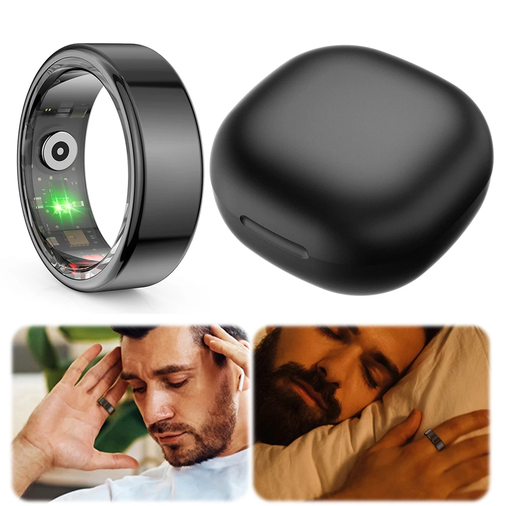 Estuche de carga con puerto tipo C de 200mAh, cargador de repuesto, estación de base para anillo inteligente R02/R03/R06