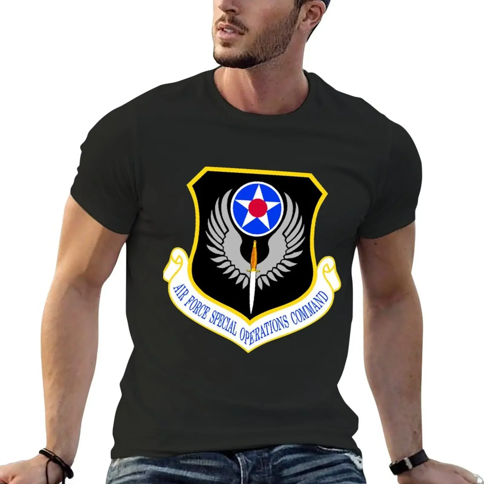

USAF Special Operations Command Shield T-Shirt animal prinfor boys hippie clothes t shirt for men