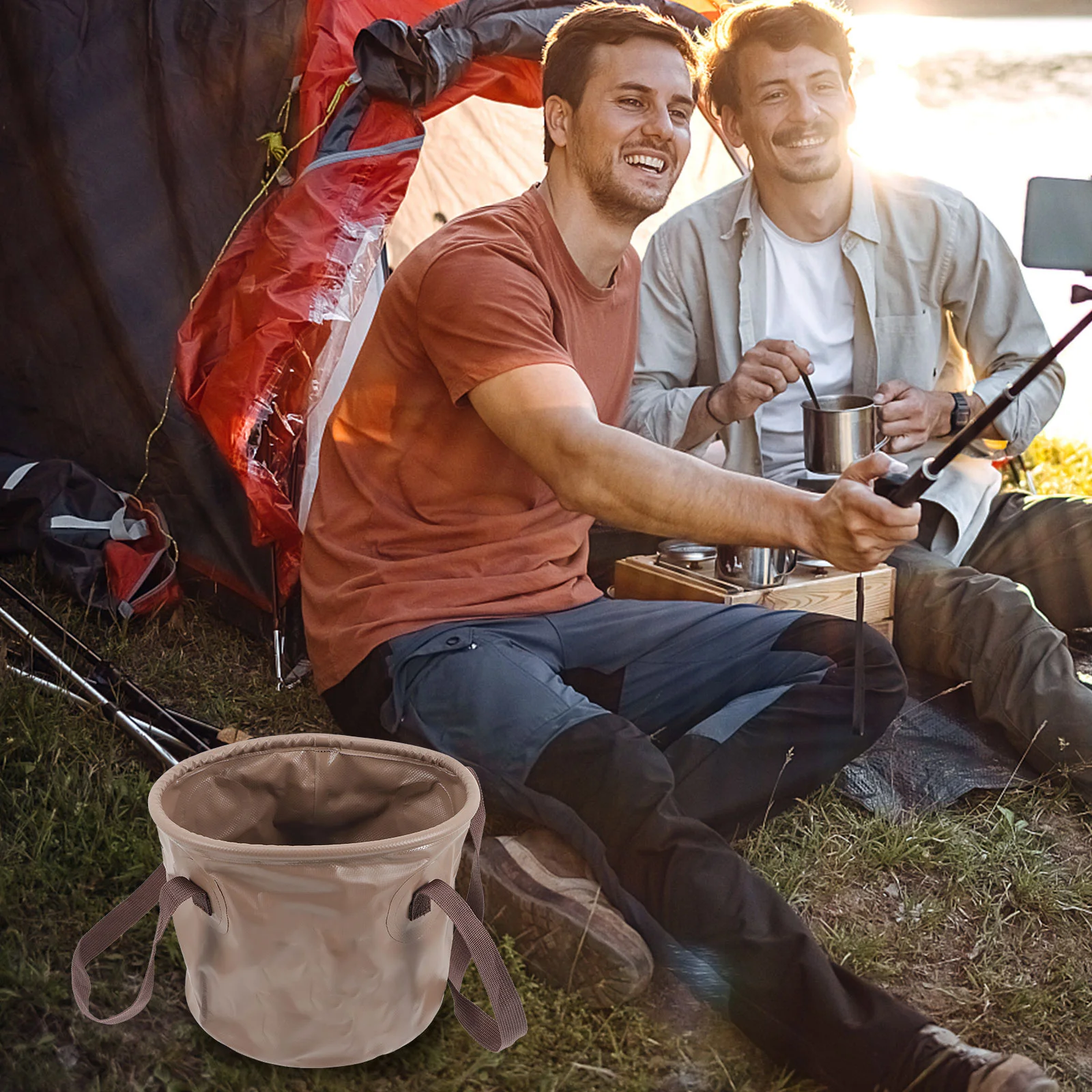

Portable Folding Wash Basin Collapsible Bucket Lightweight Outdoor Camping Hiking Fishing Water Storage