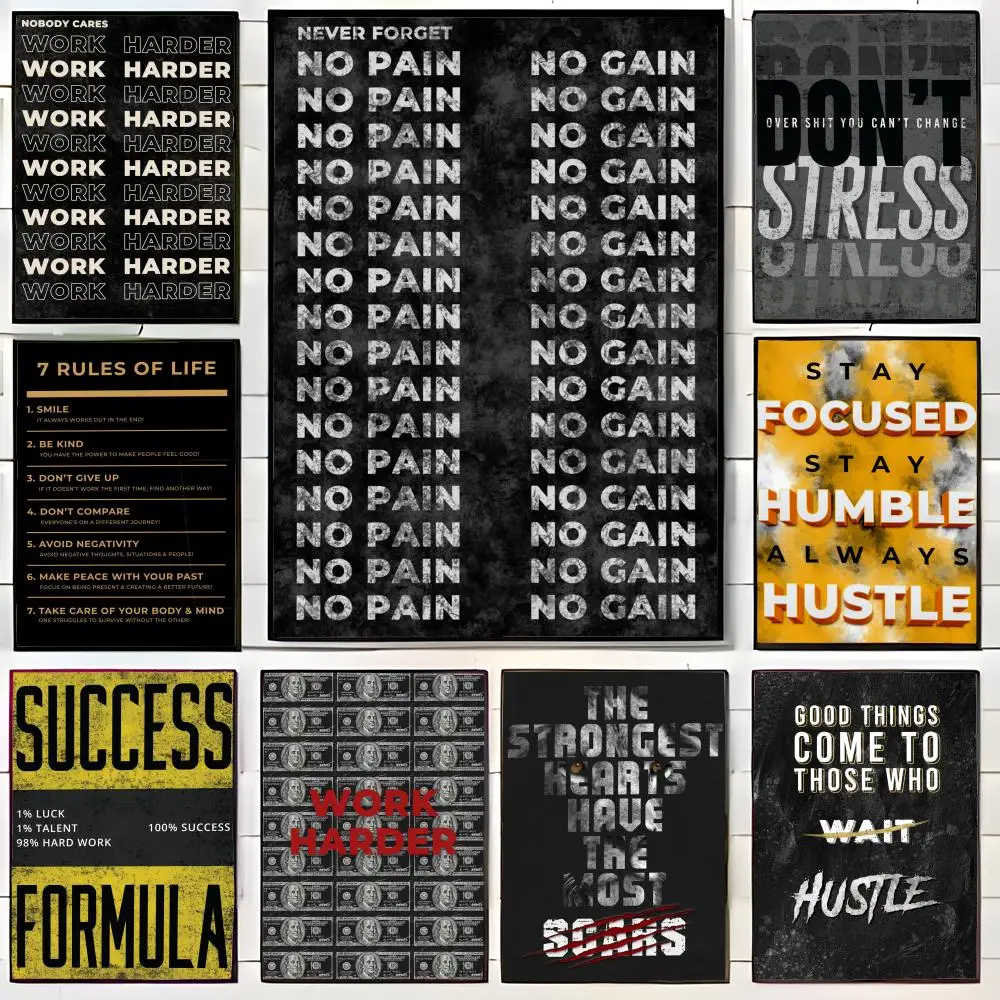 Rules of Life Letter Motivational Quote Poster Wall Art Print Poster Decorative Mural Home Decor Gift Unframed