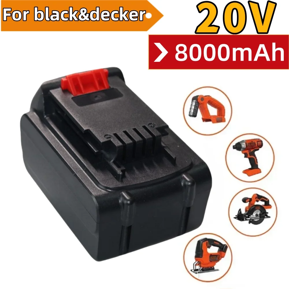 

18650 Battery For BLACK&DECKER 20V 8000mAh Li-ion Battery， Compatible LB20 LBX20 LBXR20 Electric Tools