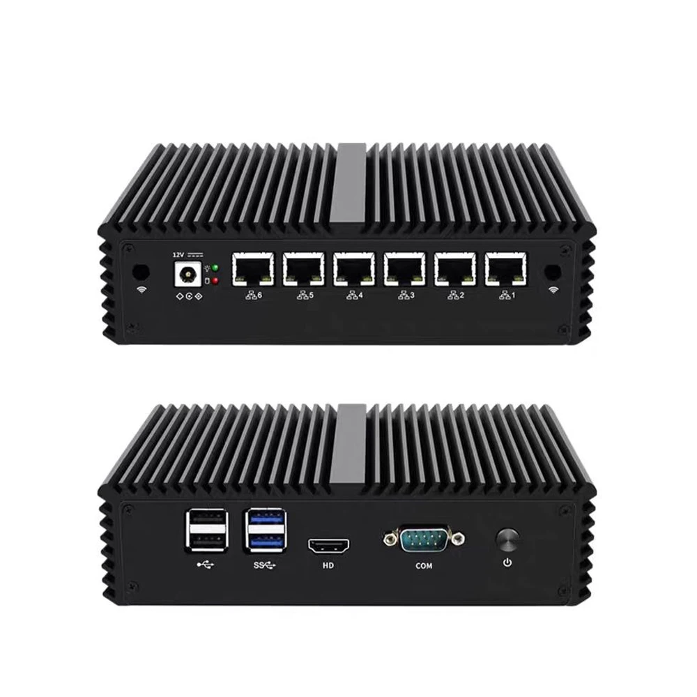 Controle duplo 6 portas de rede gigabit roteador macio pentium 4405u i3-7100U i5-7200U máquina de controle industrial embutida pfsense pc