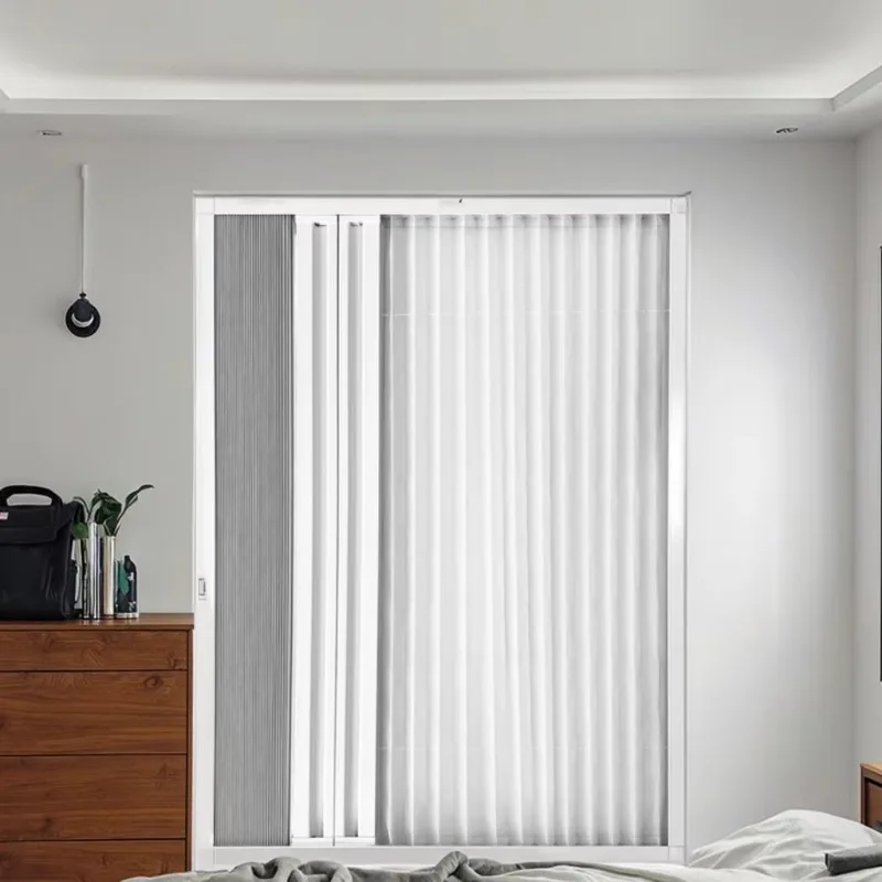 [سعر المصنع] ستائر على شكل قرص العسل اللاسلكية القابلة للسحب لباب ونافذة منزلقة للفناء