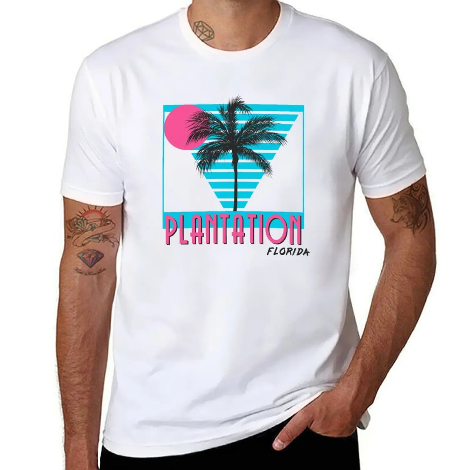 

Plantation Florida Vintage Souvenirs FL Palm Tree Retro T-Shirt t shirts designer man t shirts for men T-shirt