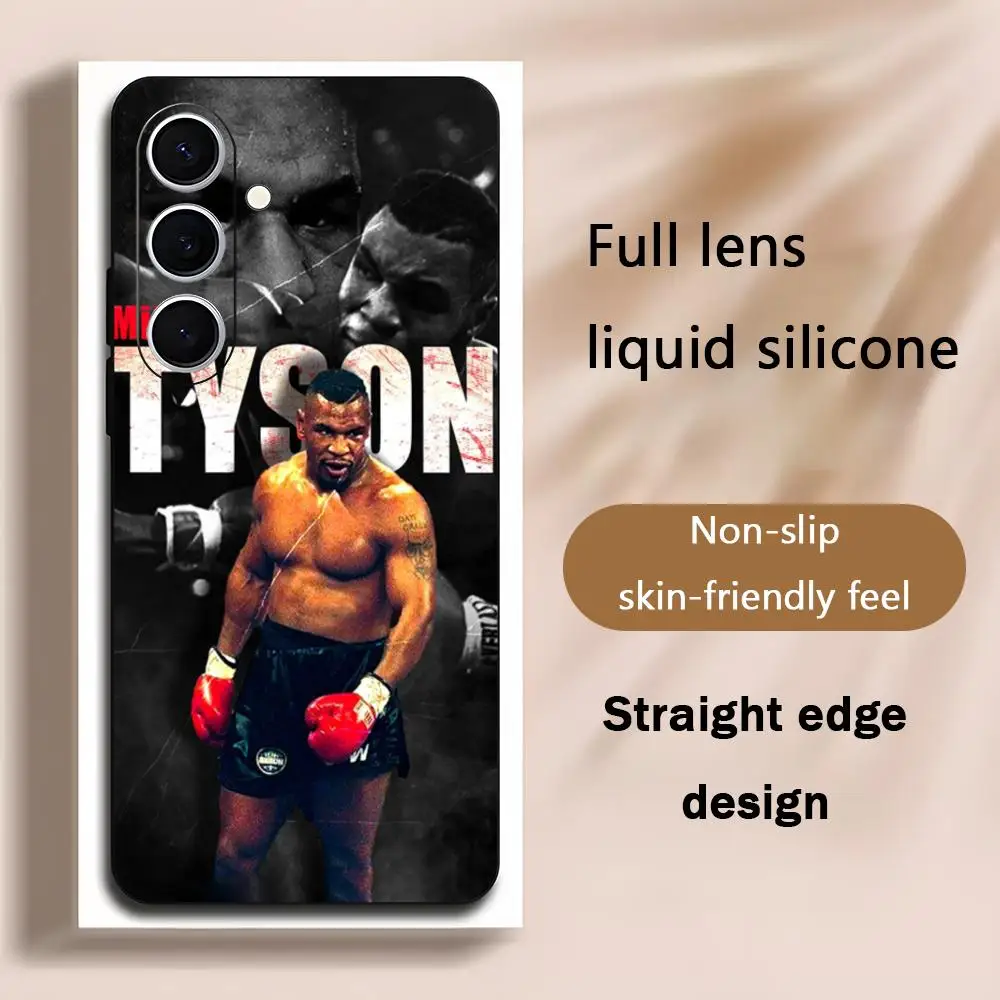 Star M-Mike T-Tyson Boxer Phone Case For Samsung Galaxy S25 S24 S23 S22 S21 S20 Plus Ultra Note20 Soft Black