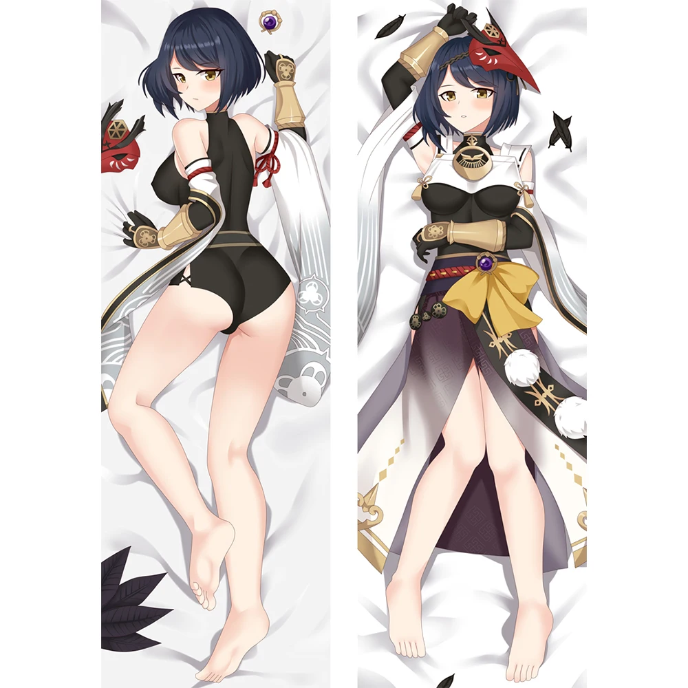 

180CM Genshin Impact Pillow Case Anime Inazuma Kujou Sara Dakimakura Body Decorative Long Pillow Cover Soft Cushion Home Bedding