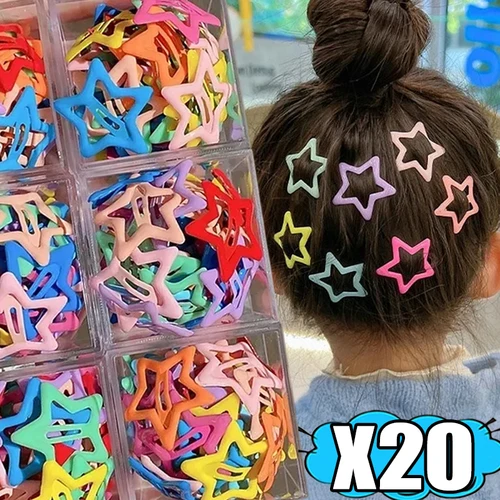 10-20 piezas Clip de pelo de estrella para niños Clip BB de dopamina niñas 2025 nuevo tocado Clip de pelo de estrella accesorios para el cabello para niñas