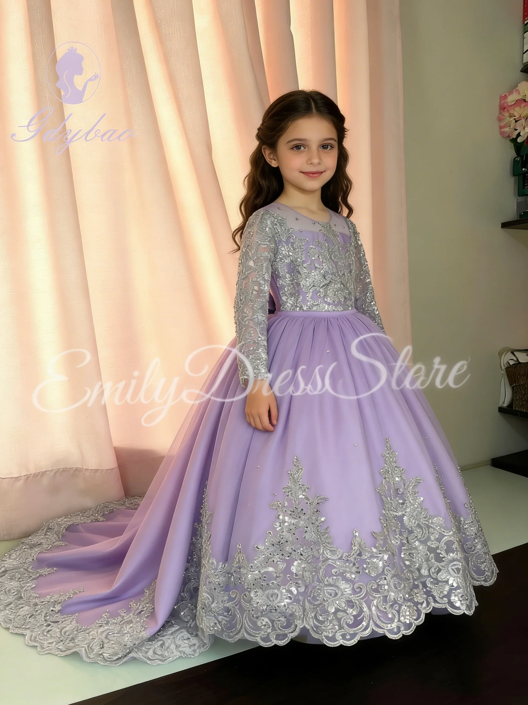 abito-da-damigella-d'onore-viola-personalizzato-per-matrimonio-grazioso-vestito-rosa-plissettato-con-perle-lunghezza-al-ginocchio-per-bambine-per-feste-di-compleanno-e-prima-comunione