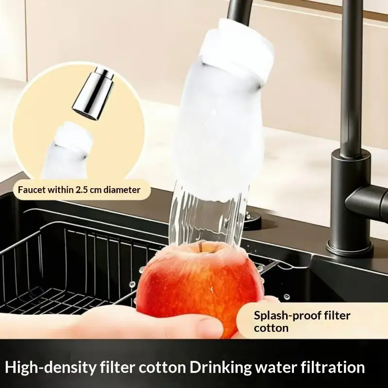 40/50/100Pcs Universal Faucet Filter Cotton Anti-splash Thickened Faucet Filter With T-strap Tap Water Filter Bag