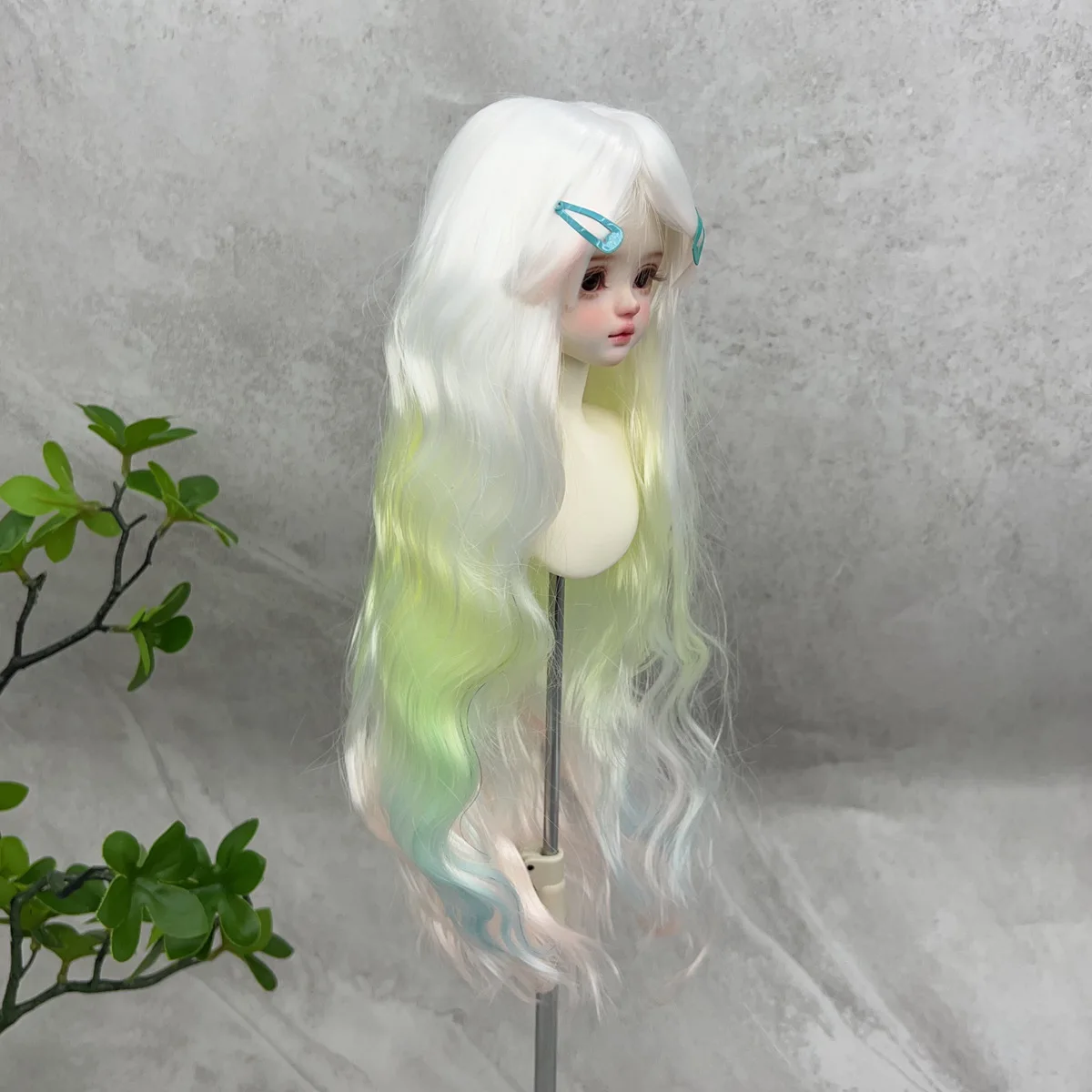 วิกผมตุ๊กตา BJD ขนาด 1/3 & 1/4 & 1/6 พร้อมหน้าม้า ผมยาวหยิก วิกผมสังเคราะห์สำหรับเด็กผู้หญิง อุปกรณ์แต่งหน้า DIY ชุดผมตุ๊กตา BJD