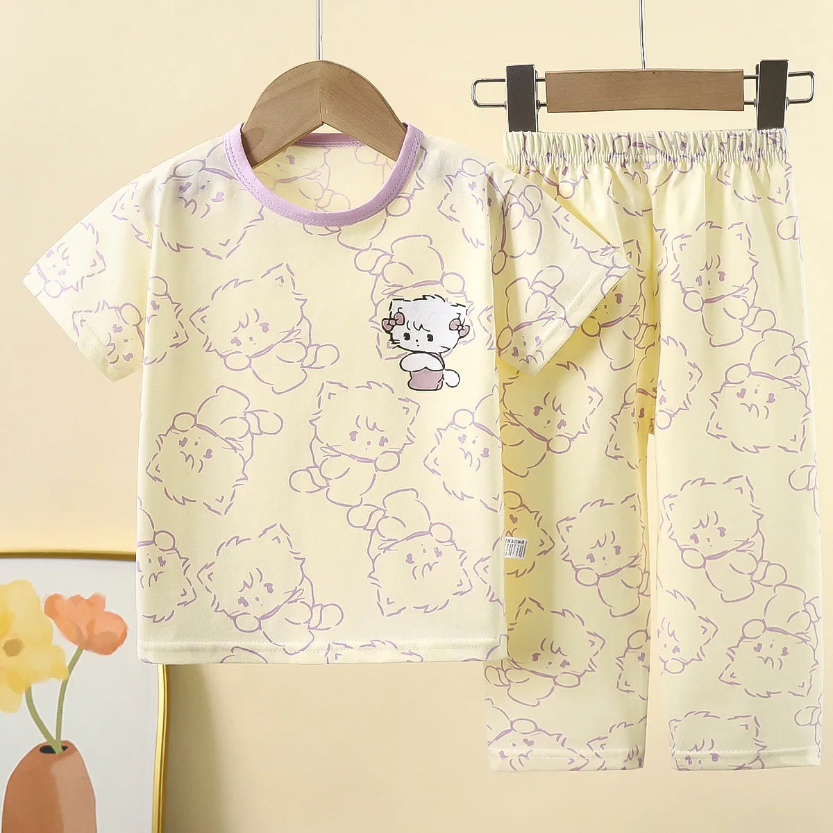 

Children Underwear Set Pure Cotton Summer Autumn New Boys Long-sleeved Pajamas Girls Home Clothing Children's Clothing