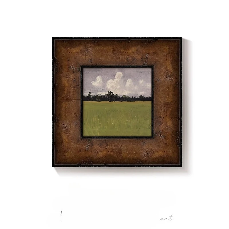 French retro landscape bedroom bedside decorative painting antique art desktop painting niche hanging painting