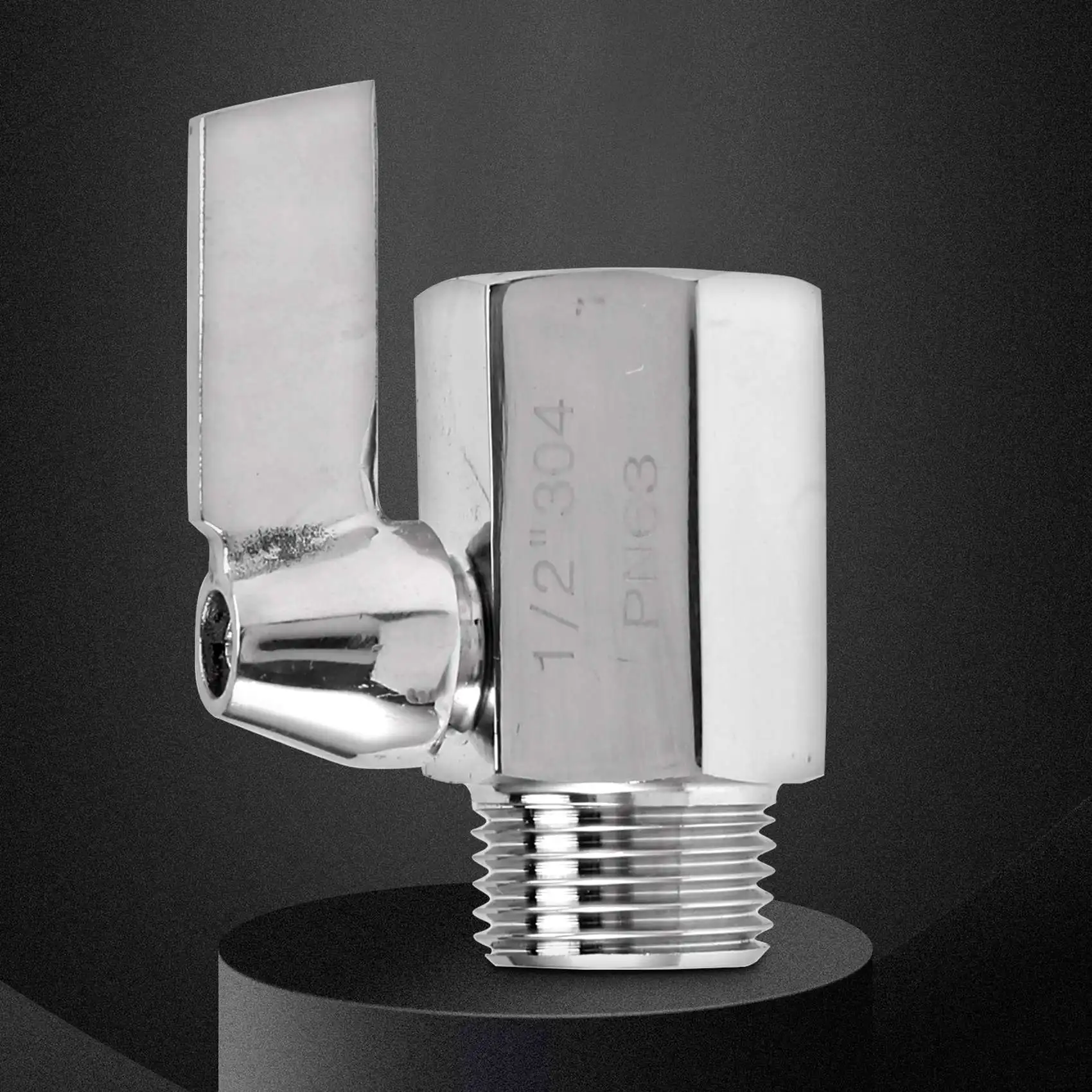 

AB31-304 Мини-шаровой кран из нержавеющей стали (1/2 дюйма внутренняя X наружная резьба) NPT, регулирующий клапан головки регулятора расхода воды