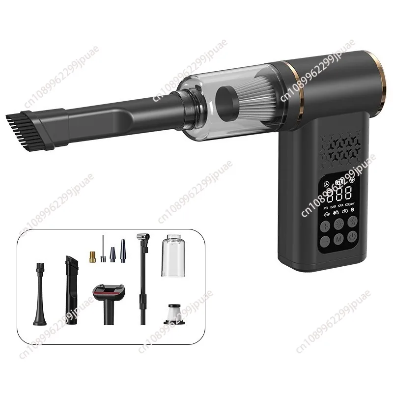 2 in 1 Cordless Car Vacuum Cleaner and Air Compressor, Portable Auto Tire Inflator Pump with Digital Display for Car Home Travel