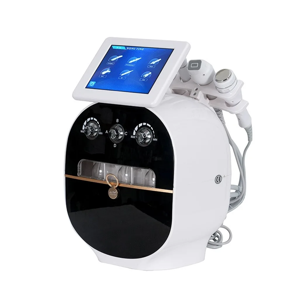 

Portable 6 In 1 EMS Facial Cleaning Machine Hydra Aqua Peeling Skin Whitening Hydro Dermabrasion Facial Beauty Machine