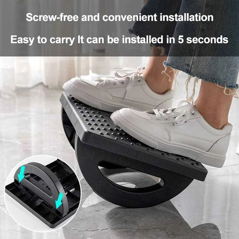 Portable Foot Massage Stool High Quality Footrest 180 Degree Swing Foot Pedal Plastic Ergonomic Foot Resting Stool