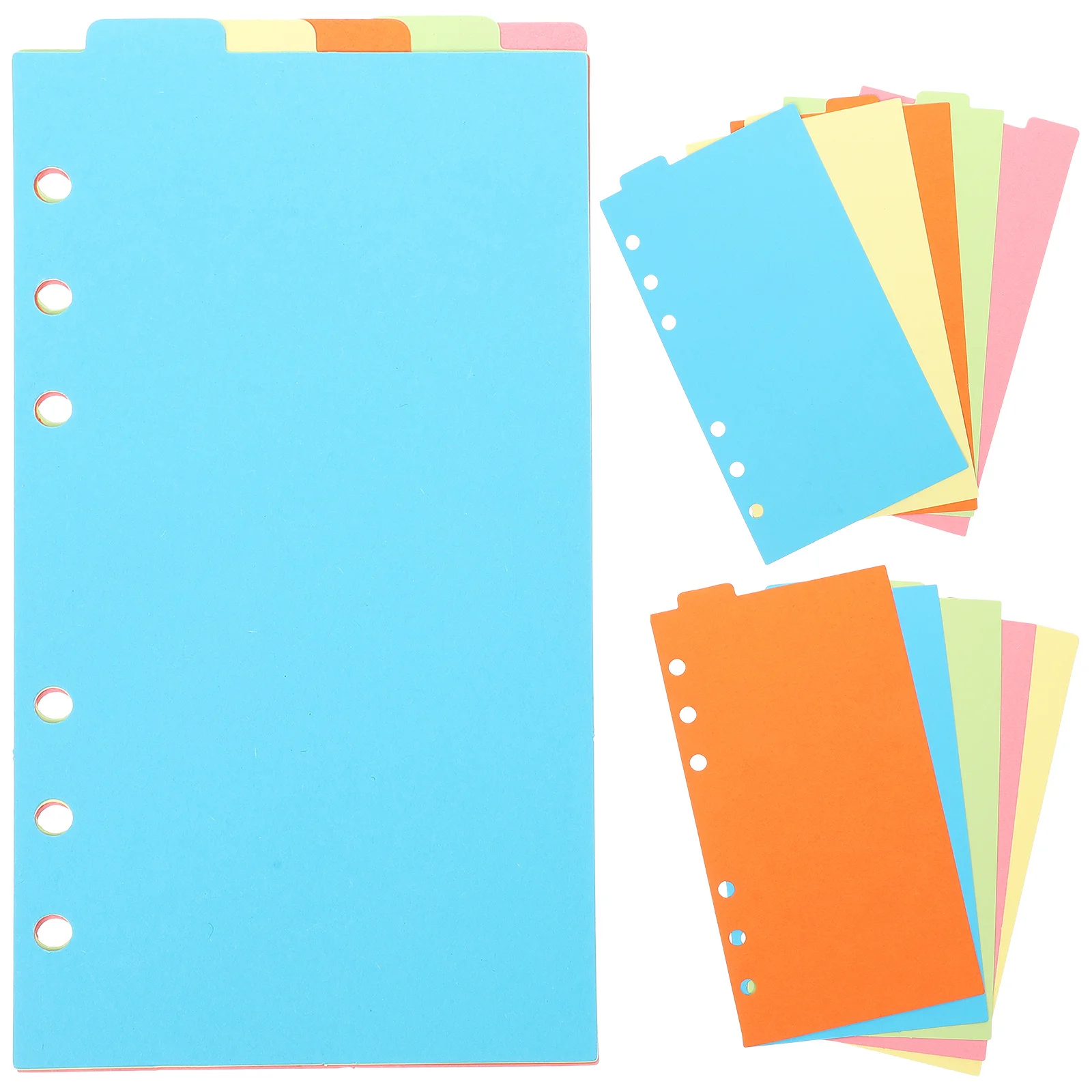 

6Sets Punched Index Cards Binder Dividers Easy to Use for School Office Bible Study Holiday Gifts Index Divider
