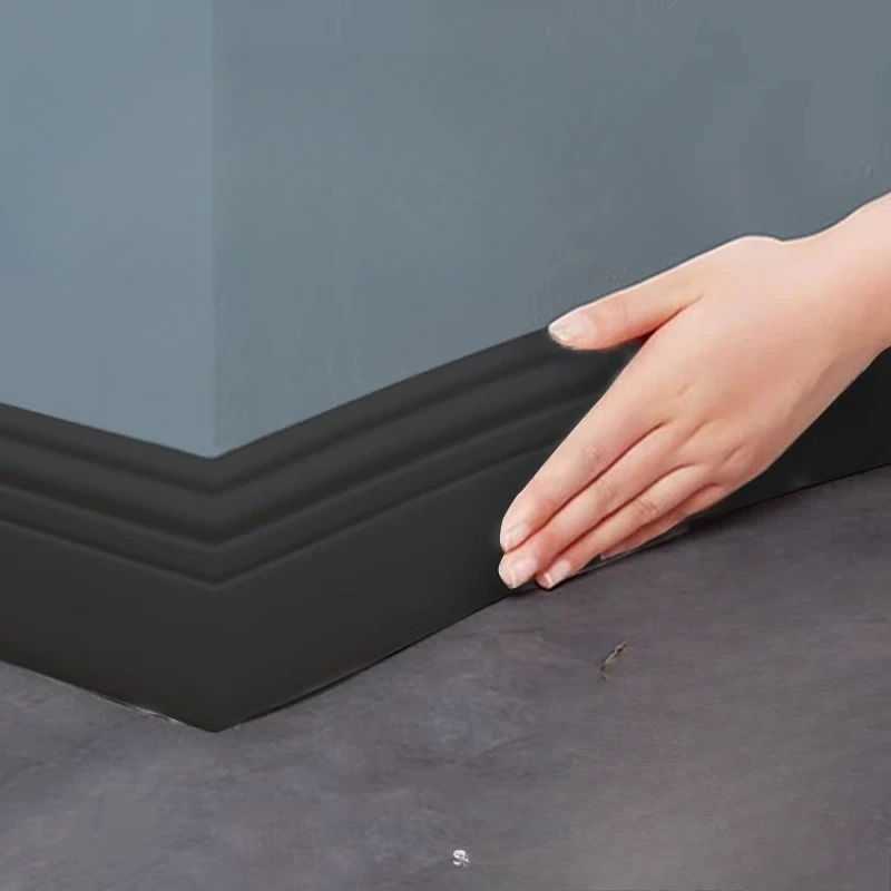 10/2M Self Adhesive Skirting Line Thickened Anti-collision Decoration Kids Corner Line Flexible Floor Skirting Foam Wall Sticker