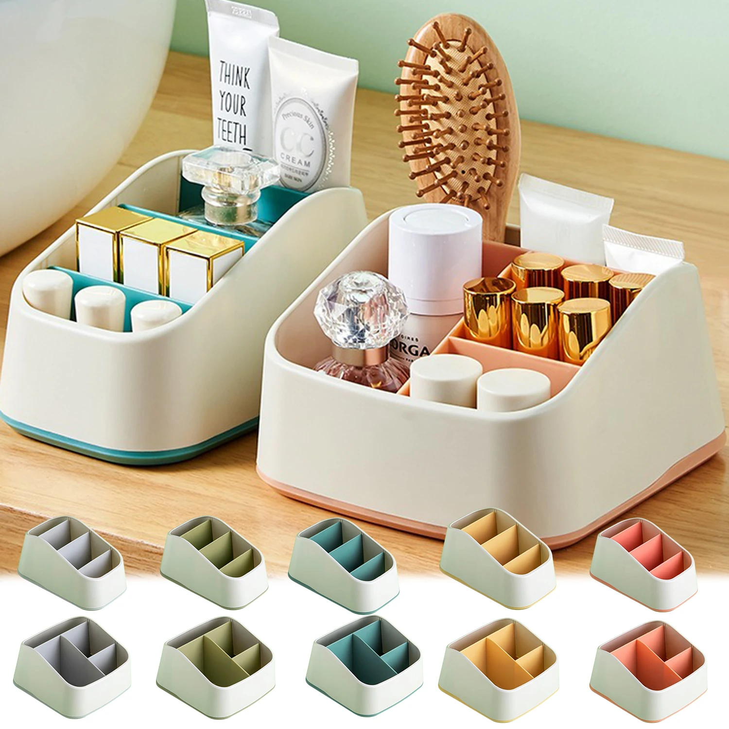 

Remote Control Holder 4 Slot Multi-Functional Desktop Storage Box Tv /Phone Trapezoidal Basket Organizer Case Home Hotel/선반 수납장