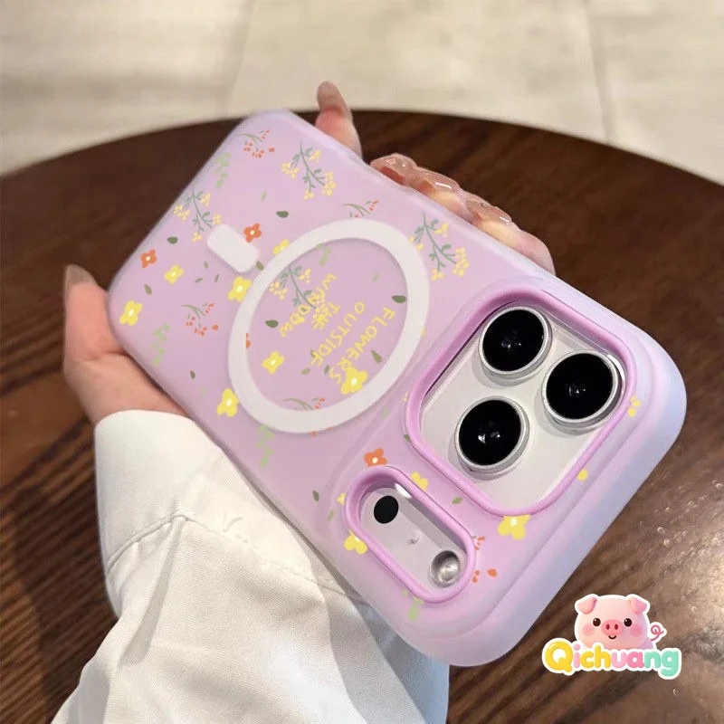 Flowers Magnetic Phone Case For Samsung Galaxy A73 A72 A71 A51 A50S A30S M56 F56 M40S M36 F36 S20 FE Lite Wireless Cover
