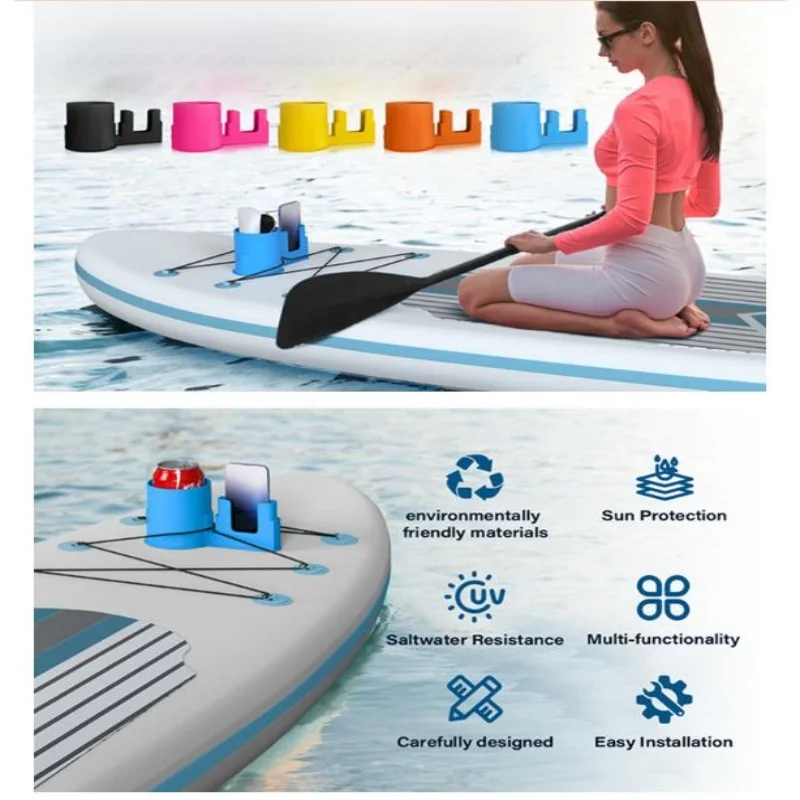 

ISURE MARINE Multifunctional Kayak Water Cup Holder Surfboard kayak Beverage Phone Holder Fixed Bracket