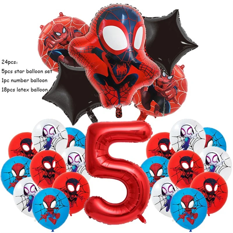 جديد سبايدي وأصدقائه المذهل بالونات حفلة عيد ميلاد سبايدي أكواب ورقية المناديل لوحات طقم تزيين لوازم الاطفال ديكورا